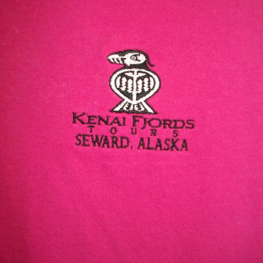Women's pink Kenai Fjord Alaska t-shirt. Small. Port and Company. Medium.